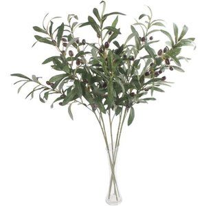 Artificial Olive Branch Stems 5pcs 28 Inch